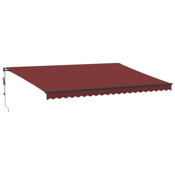 vidaXL Automaattimarkiisi LEDit viininpunainen 500x300 cm