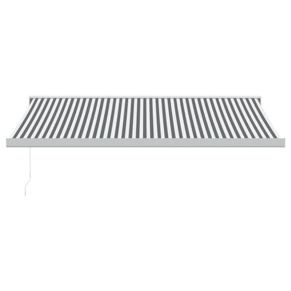 vidaXL Markis infällbar antracit och vit 4,5x3 m tyg&aluminium