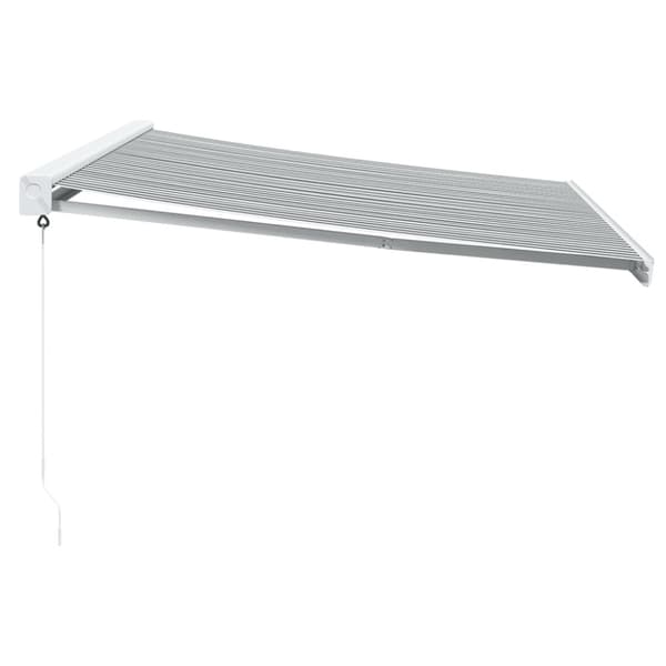vidaXL Markis infällbar antracit och vit 4,5x3 m tyg&aluminium