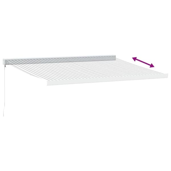 vidaXL Markis infällbar antracit och vit 4,5x3 m tyg&aluminium