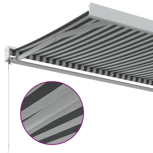 vidaXL Markis infällbar antracit och vit 4,5x3 m tyg&aluminium