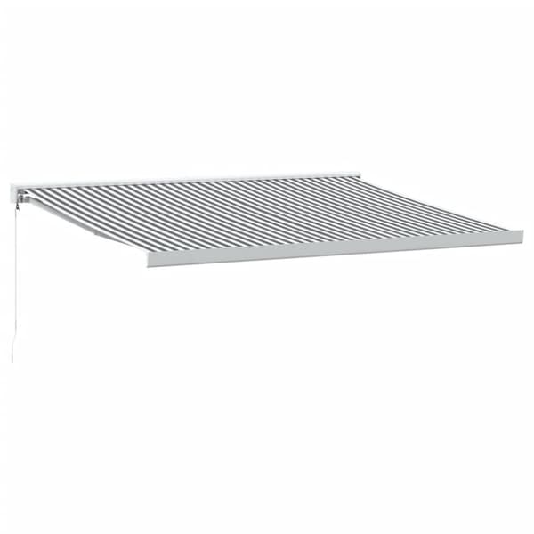 vidaXL Markis infällbar antracit och vit 4,5x3 m tyg&aluminium