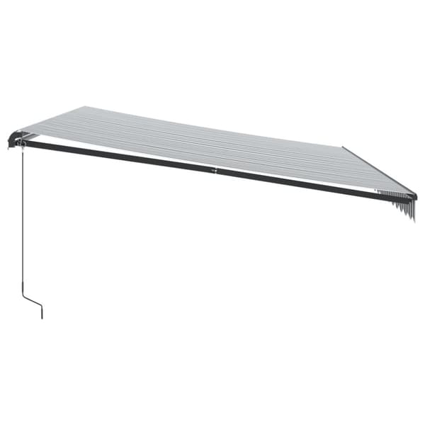 vidaXL Manuell uttrekkbar markise med LED antrasitt og hvit 500x300 cm
