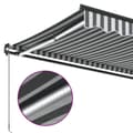 Miniatyrbilde 8 av 11: vidaXL Manuell uttrekkbar markise med LED antrasitt og hvit 500x300 cm
