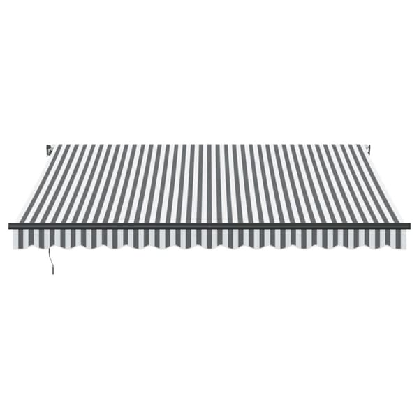 vidaXL Manuell uttrekkbar markise antrasitt og hvit 400x300 cm