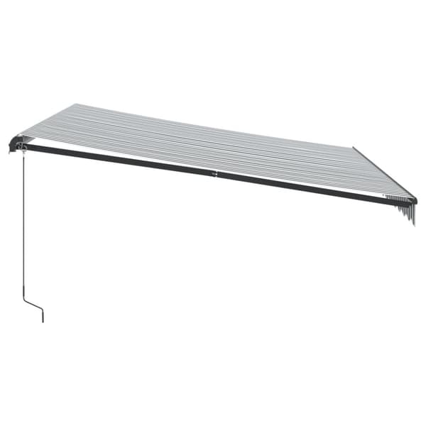vidaXL Manuell uttrekkbar markise antrasitt og hvit 400x300 cm