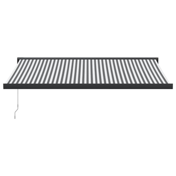 vidaXL Markis infällbar antracit och vit 4,5x3 m tyg&aluminium