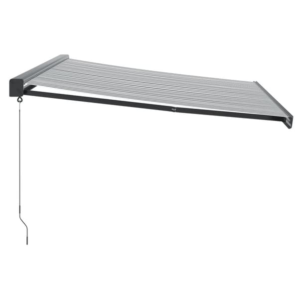 vidaXL Markis infällbar antracit och vit 4,5x3 m tyg&aluminium