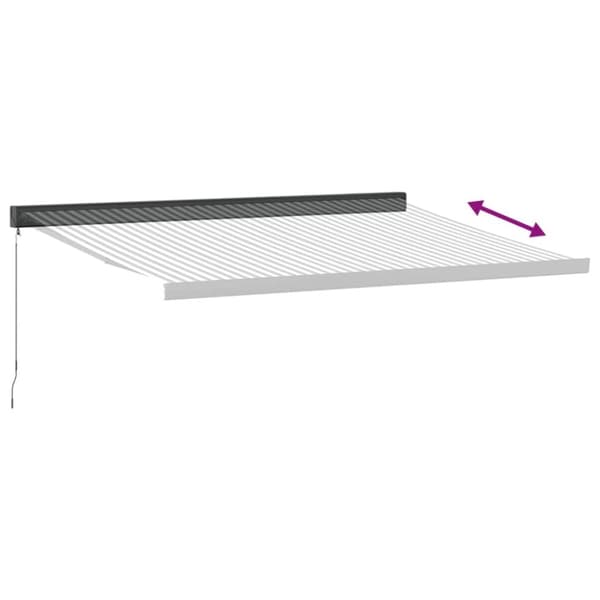 vidaXL Markis infällbar antracit och vit 4,5x3 m tyg&aluminium
