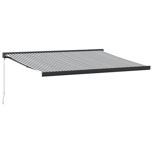 vidaXL Markis infällbar antracit och vit 4,5x3 m tyg&aluminium