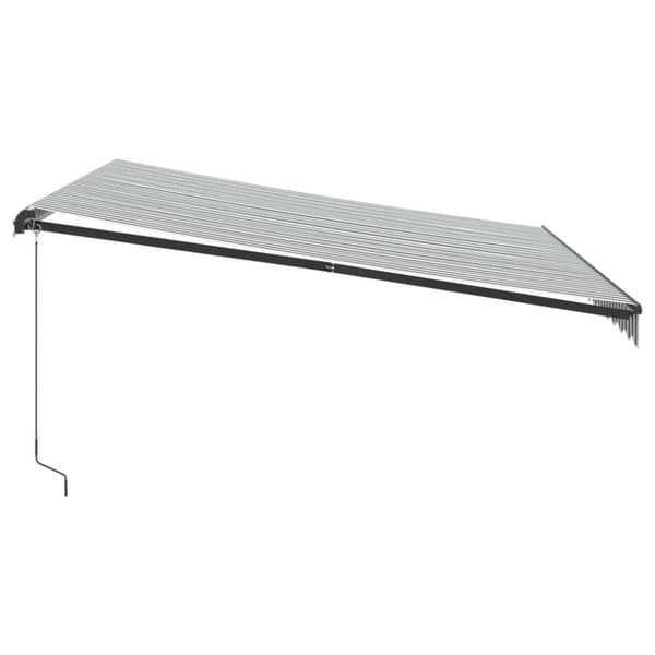 vidaXL Manuell uttrekkbar markise med LED antrasitt og hvit 400x350 cm