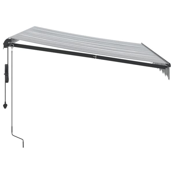 vidaXL Markis automatiskt infällbar antracit&vit 300x250 cm