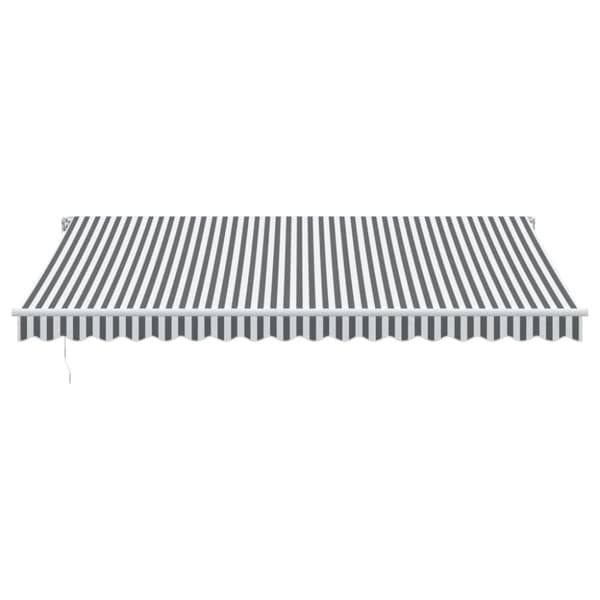 vidaXL Manuell uttrekkbar markise antrasitt og hvit 450x300 cm