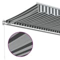 Miniatyrbilde 7 av 9: vidaXL Manuell uttrekkbar markise antrasitt og hvit 450x300 cm