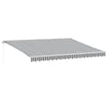 Miniatyrbilde 2 av 9: vidaXL Manuell uttrekkbar markise antrasitt og hvit 450x300 cm