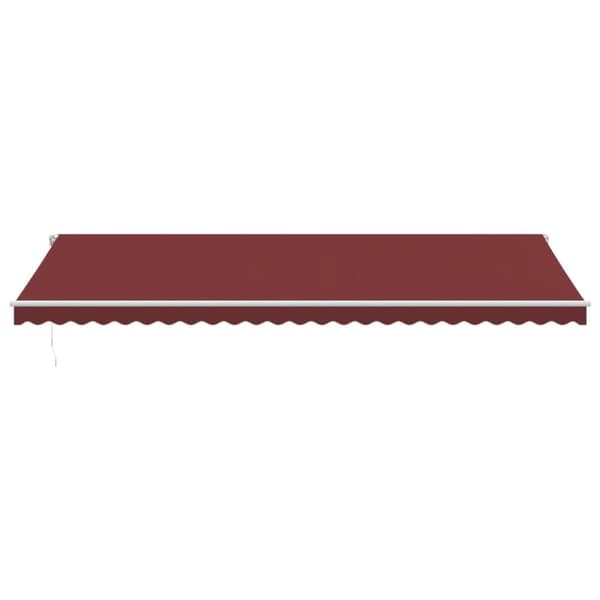 vidaXL Manuell uttrekkbar markise burgunder 600x300 cm