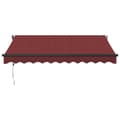 Miniatyrbilde 4 av 11: vidaXL Automatisk uttrekkbar markise med LED burgunder 300x250 cm