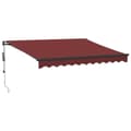 Miniatyrbilde 2 av 11: vidaXL Automatisk uttrekkbar markise med LED burgunder 300x250 cm