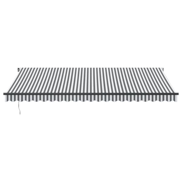 vidaXL Markis manuellt infällbar antracit&vit 500x300 cm