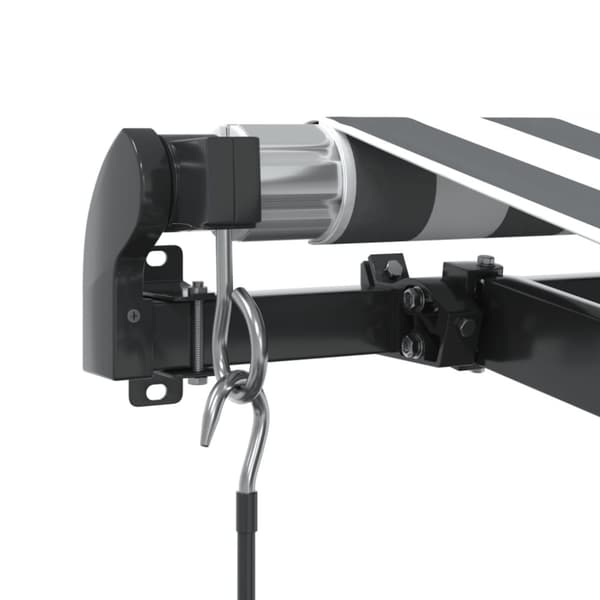 vidaXL Markis manuellt infällbar antracit&vit 500x300 cm
