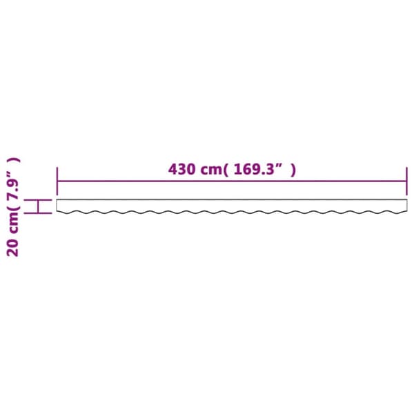 vidaXL Erstatningsstoff for markisekappe antrasitt stripe 4,5 m