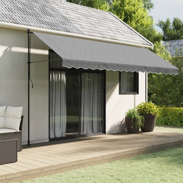 vidaXL Erstatningsstoff for markisekappe antrasitt stripe 4,5 m