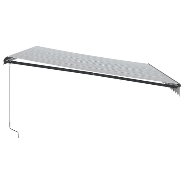 vidaXL Käsin kelattava markiisi antrasiitti/valkoinen 500x300 cm