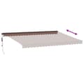 Miniatyrbild 6 av 11: vidaXL Markis automatiskt infällbar med LEDs 500x300 cm brun