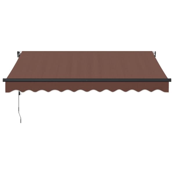 vidaXL Automatisk uttrekkbar markise med LED brun 300x250 cm