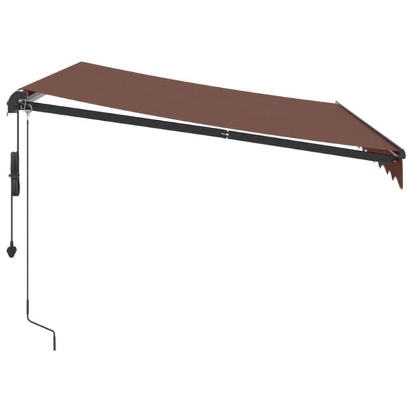 vidaXL Automatisk uttrekkbar markise med LED brun 300x250 cm