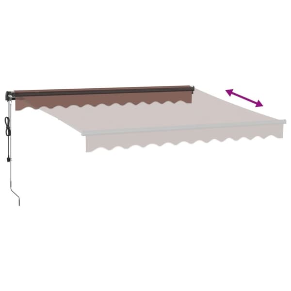 vidaXL Automatisk uttrekkbar markise med LED brun 300x250 cm