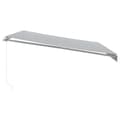 Miniatyrbilde 5 av 11: vidaXL Manuell uttrekkbar markise med LED antrasitt og hvit 450x300 cm