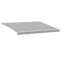 Miniatyrbilde 2 av 11: vidaXL Manuell uttrekkbar markise med LED antrasitt og hvit 450x300 cm
