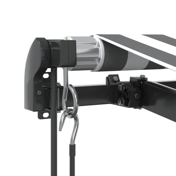 vidaXL Automatisk uttrekkbar markise LED antrasitt og hvit 600x350 cm