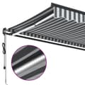 Miniatyrbilde 8 av 11: vidaXL Automatisk uttrekkbar markise LED antrasitt og hvit 600x350 cm