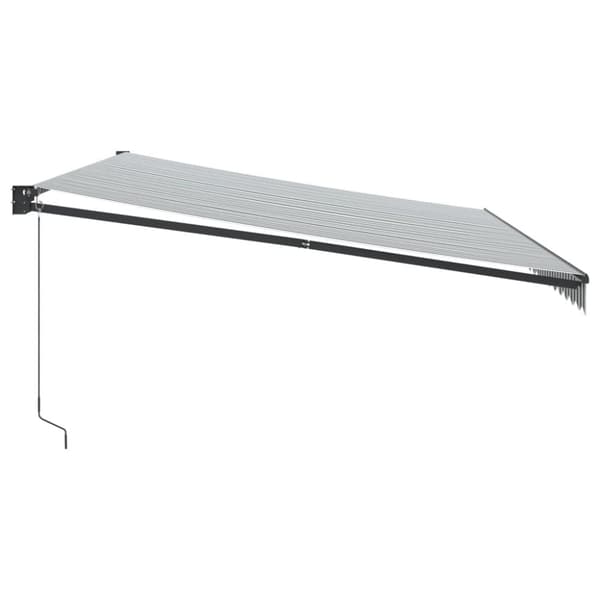 vidaXL Markis infällbar antracit och vit 5x3 m tyg&aluminium