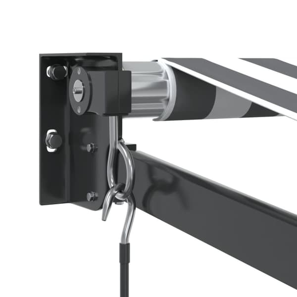 vidaXL Markis infällbar antracit och vit 5x3 m tyg&aluminium