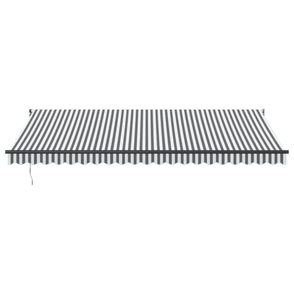 vidaXL Markis infällbar antracit och vit 5x3 m tyg&aluminium