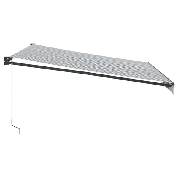 vidaXL Uttrekkbar markise antrasitt og hvit 4x3 m stoff og aluminium