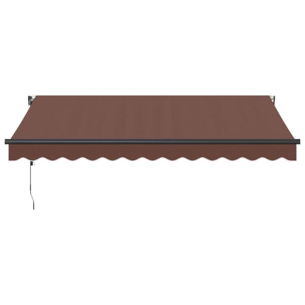 vidaXL Markis automatiskt infällbar brun 350x250 cm