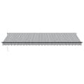 Miniatyrbilde 4 av 11: vidaXL Manuell uttrekkbar markise med LED antrasitt og hvit 600x350 cm