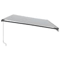 Miniatyrbilde 5 av 11: vidaXL Manuell uttrekkbar markise med LED antrasitt og hvit 600x350 cm