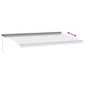 Miniatyrbilde 6 av 11: vidaXL Manuell uttrekkbar markise med LED antrasitt og hvit 600x350 cm
