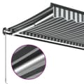Miniatyrbilde 8 av 11: vidaXL Manuell uttrekkbar markise med LED antrasitt og hvit 600x350 cm