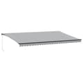 Miniatyrbilde 2 av 11: vidaXL Manuell uttrekkbar markise med LED antrasitt og hvit 600x350 cm