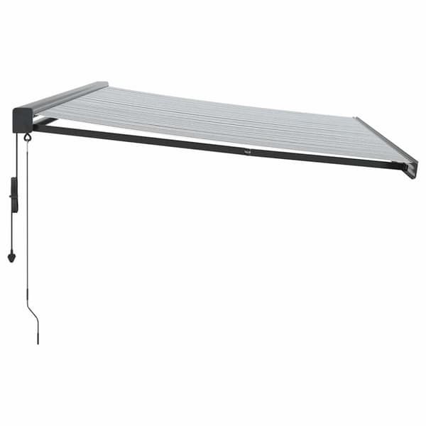vidaXL Markis infällbar antracit och vit 5x3 m tyg&aluminium