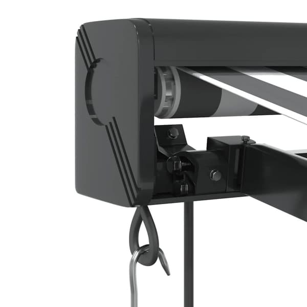 vidaXL Markis infällbar antracit och vit 5x3 m tyg&aluminium
