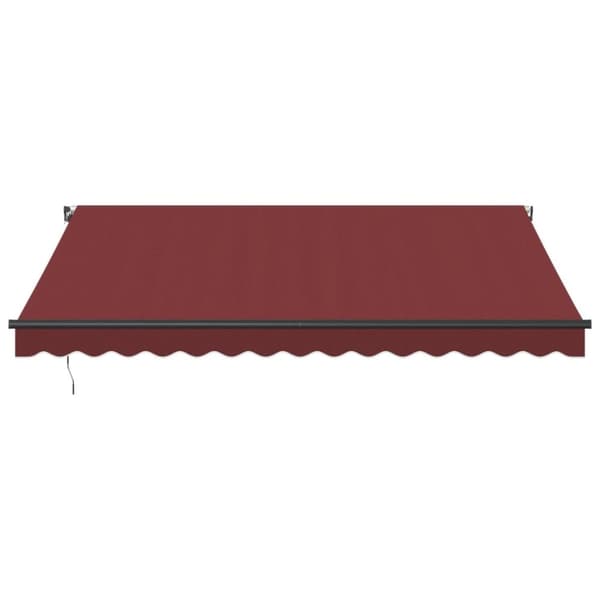 vidaXL Manuell uttrekkbar markise burgunder 400x350 cm