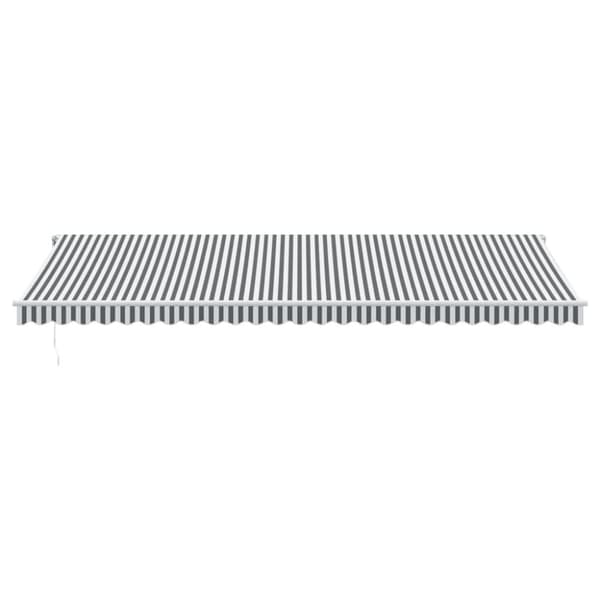 vidaXL Automatisk uttrekkbart markise antrasitt og hvit 600x350 cm