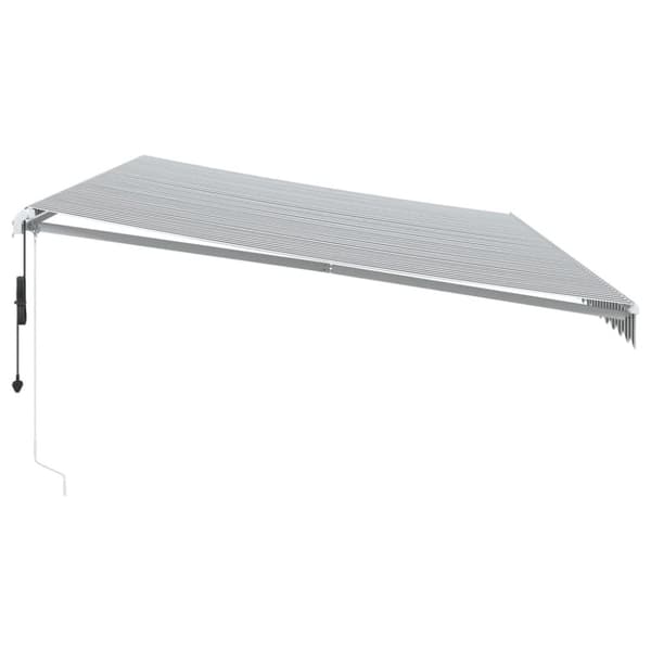vidaXL Automatisk uttrekkbart markise antrasitt og hvit 600x350 cm